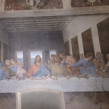 Da Vinci's Wandgemälde "Abendmahl"